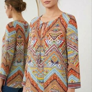 Love and Kyla Boho Geometric Print Tunic Top - XL - Like New